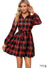 Winter Red Boho Dress